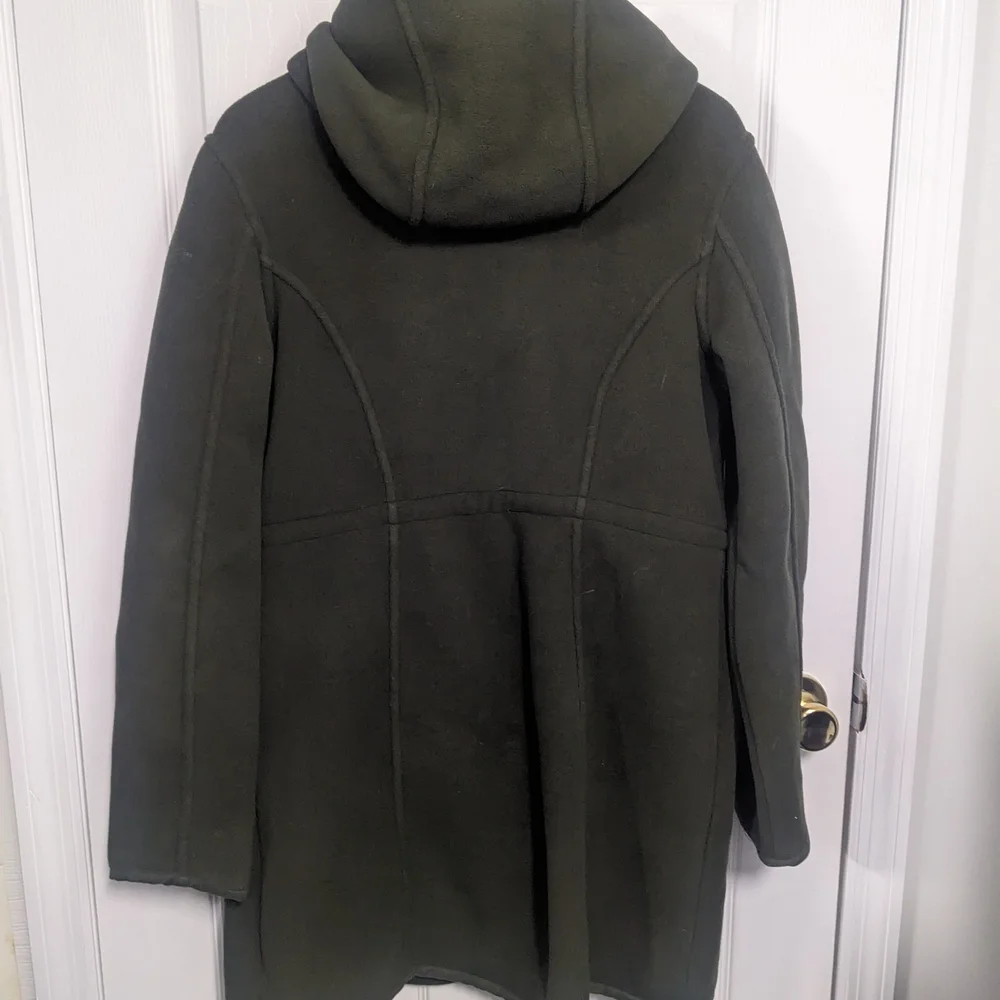 L.L. Bean Dark Green Fleece Coat - Picture 2 of 5